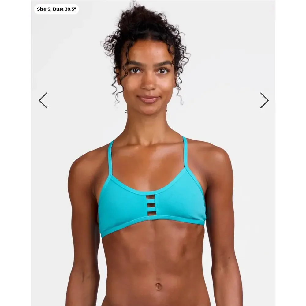 JOLYN Tomcat Top Andy Bottom Bikini Set Teal Blue Size Medium M